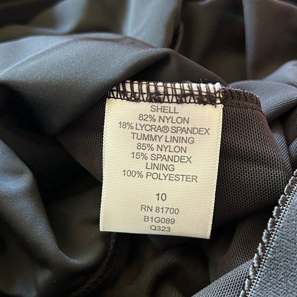 Blair One Piece Swimsuit Dress Aqua and Black Womens Size 10 - Picture 6 of 7